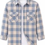DEELMO Men’s Stylish Cotton Blend Casual Chakes Shirt || Full Sleeve Shirt with Dual Flap Pockets Fabric || Perfect for Casual and Classic Fit & Style || Stylish Everyday Wear
