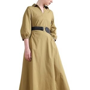 RAREISM Flared Plain MIDI Dress
