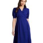 Symbol Premium Women's Fit & Flare Wrap Dress (Midi Length | Stylish | Desk-to-Dinner) (Available in Plus Sizes)