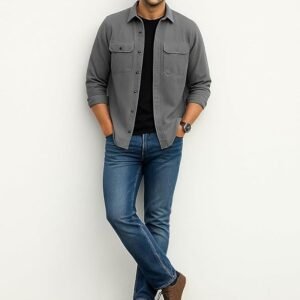 DEELMO Men’s Stylish Cotton Blend Casual Shirt || Full Sleeve Button-Down Shirt with DuDEELMO Men’s Stylish Cotton Blend Casual Shirt || Full Sleeve Button-Down Shirt with Dual Flap Pockets || Comfortable Breathable Fabric || Perfect for Casual Office and Outing Wearal Flap Pockets || Comfortable Breathable Fabric || Perfect for Casual Office and Outing Wear - Image 3