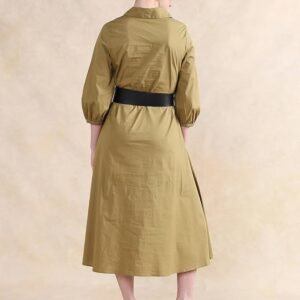 RAREISM Flared Plain MIDI Dress - Image 4