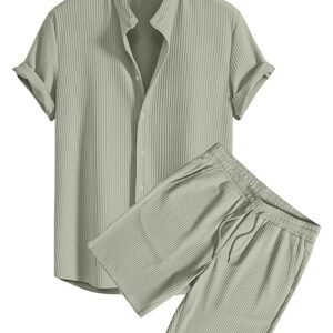 GRECIILOOKS Co-ord Set for Men Solid POLY LYCRA BLEND T-Shirt & Shorts Nightwear Set | Summer Loungewear, Beachwear & Night Suit for Daily Comfort