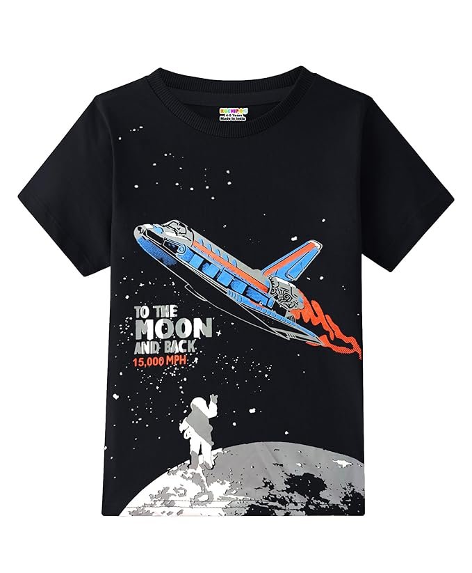 Kuchipoo Boys Half Sleeves Cotton T-Shirt - Image 4