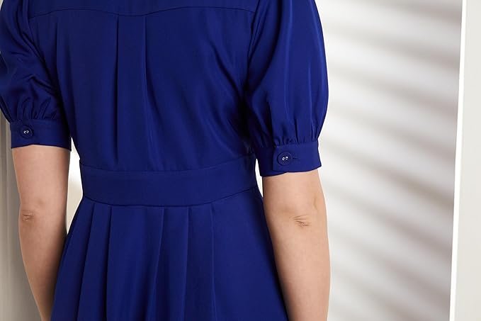 Symbol Premium Women's Fit & Flare Wrap Dress (Midi Length | Stylish | Desk-to-Dinner) (Available in Plus Sizes) - Image 5