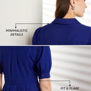 Symbol Premium Women's Fit & Flare Wrap Dress (Midi Length | Stylish | Desk-to-Dinner) (Available in Plus Sizes) - Image 4