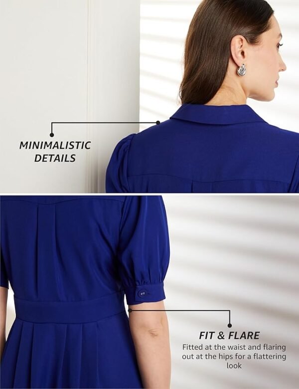 Symbol Premium Women's Fit & Flare Wrap Dress (Midi Length | Stylish | Desk-to-Dinner) (Available in Plus Sizes)